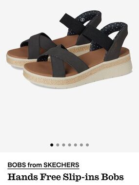 Skechers Black and Tan Platform Slingback Sandals